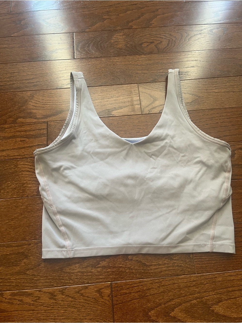 Light Beige Crop Tank Top